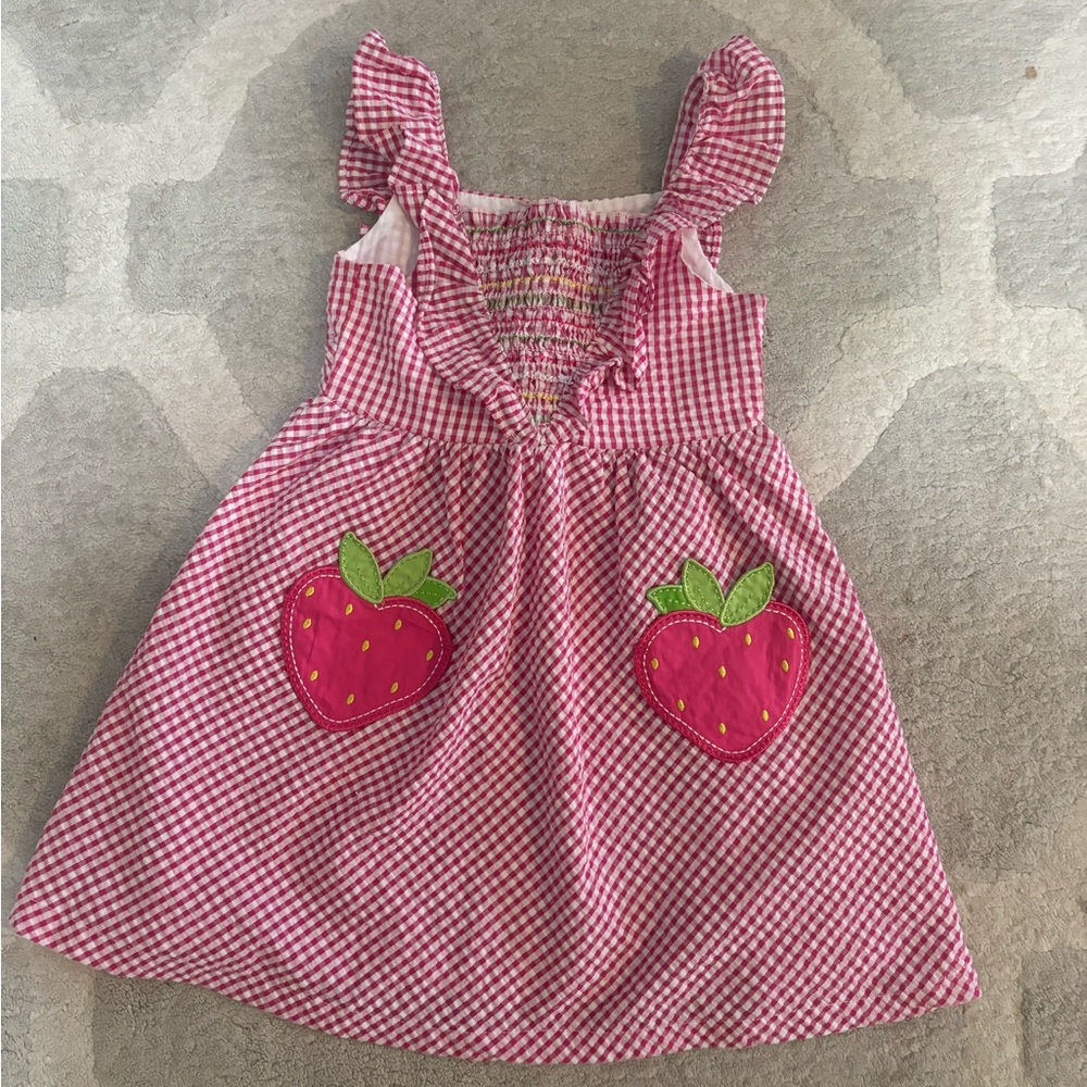 Blueberi Boulevard Pink Checkered Dress
